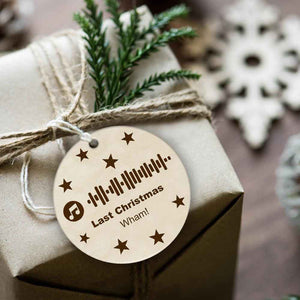Custom Engraved Ornament Music Code Christmas Gift