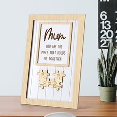 Personalised Mother's Day Custom Name Wooden Photo Puzzle Frame | Unique Keepsake Gift