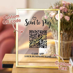 Custom QR Code Sign Template Scan to Pay Sign