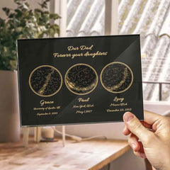 Personalized 3 locations Custom Night Sky Creative Gift Ideas for Dad