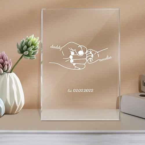 Personalised Night Light with Name and Date Father’s Day Gift for Dad