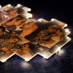 Personalised Heart Photo LED Lamp - Custom Wall Art & Desktop Decor Album Gift