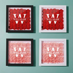 Customized Name Flower Shadow Box Personalized Shadowbox Frame