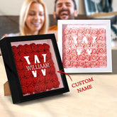 Customized Name Flower Shadow Box Personalized Shadowbox Frame