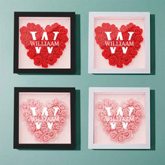 Customized Name Flower Shadow Box Personalized Shadowbox Frame