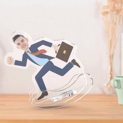 Personalised Photo Tumbler - Custom Businessman Acrylic Desktop Decoration