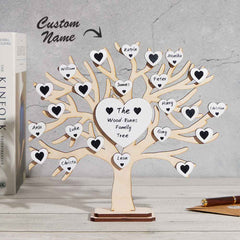 Custom Name Family Tree Personalized Engraved Desk Decoration Anniversary Gifts
