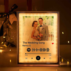 Wedding Gifts Song Plaque Custom Music Code Night Light Mirror Music Home Gifts Birthday Gifts for Her