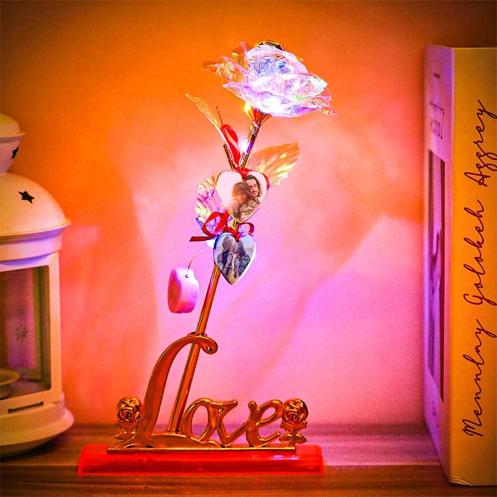 Custom Photo Rose Flower Artifical Galaxy Rose Creative Gift for Women