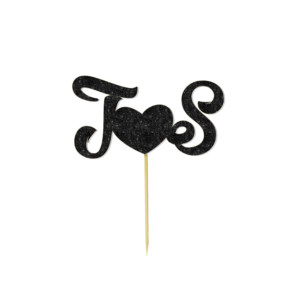 Personalised Text Wedding Cake Birthday Cake Topper - Custom Name Decoration