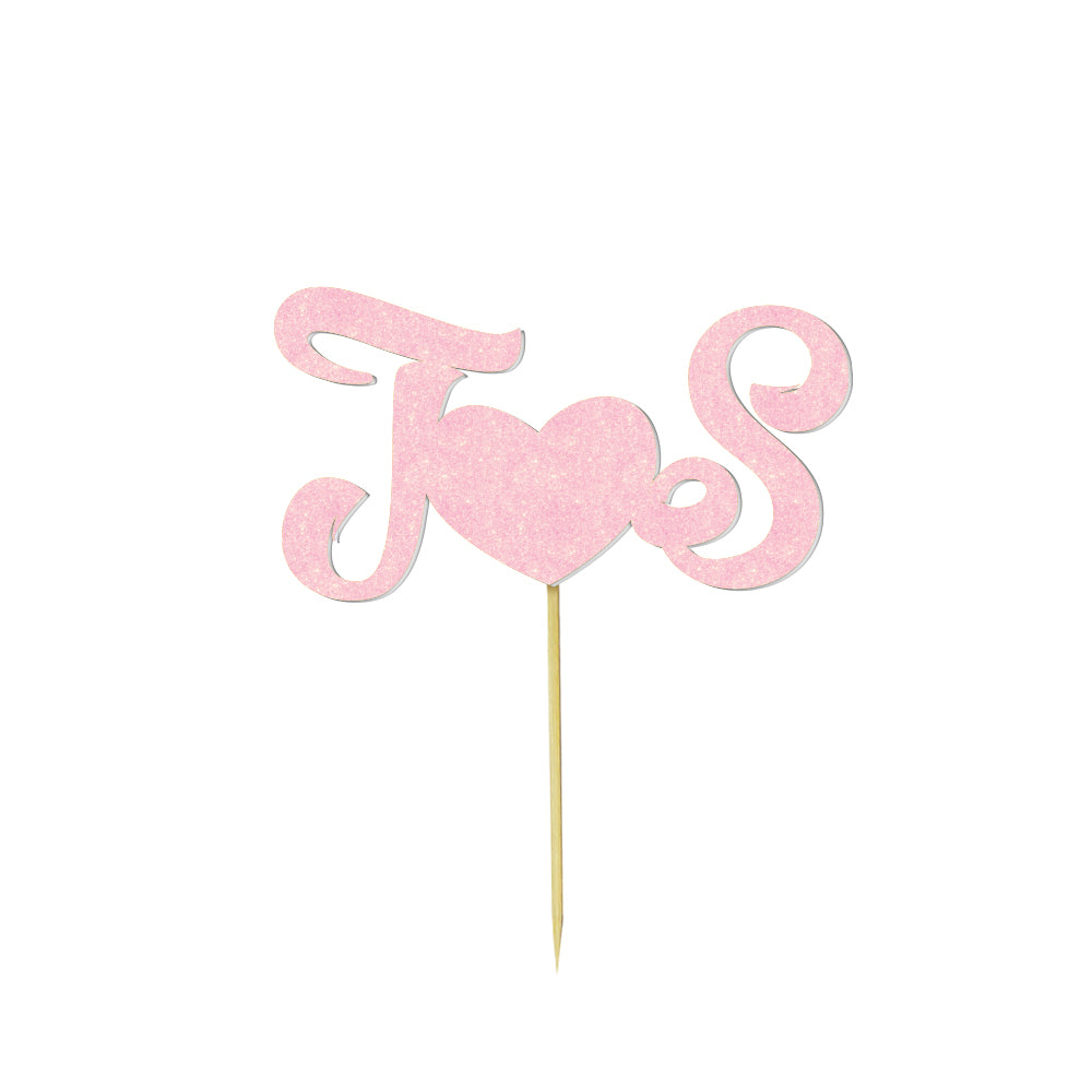 Personalised Text Wedding Cake Birthday Cake Topper - Custom Name Decoration