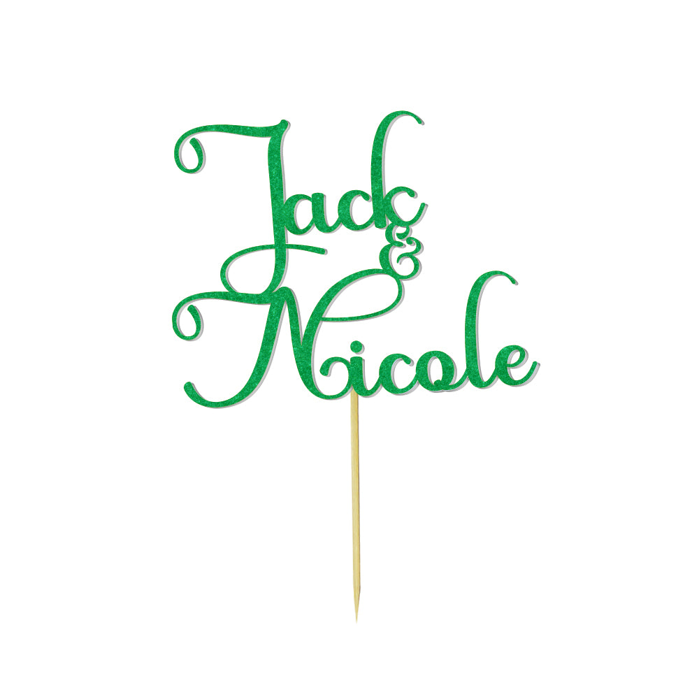 Personalised Text Wedding Cake Birthday Cake Topper - Custom Name Decoration