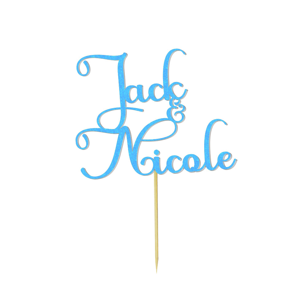 Personalised Text Wedding Cake Birthday Cake Topper - Custom Name Decoration
