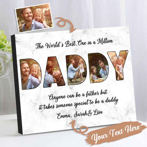 Custom Daddy Photo Frame Personalized Letter Photo Collage Frame Gift for Dad