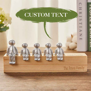 Custom Engraved Family Combination Metal Sculpture Figurines Anniversary Gift