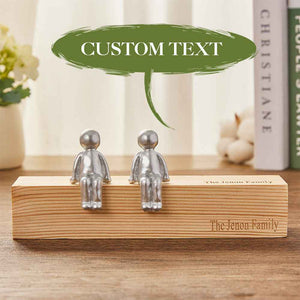 Custom Engraved Family Combination Metal Sculpture Figurines Anniversary Gift