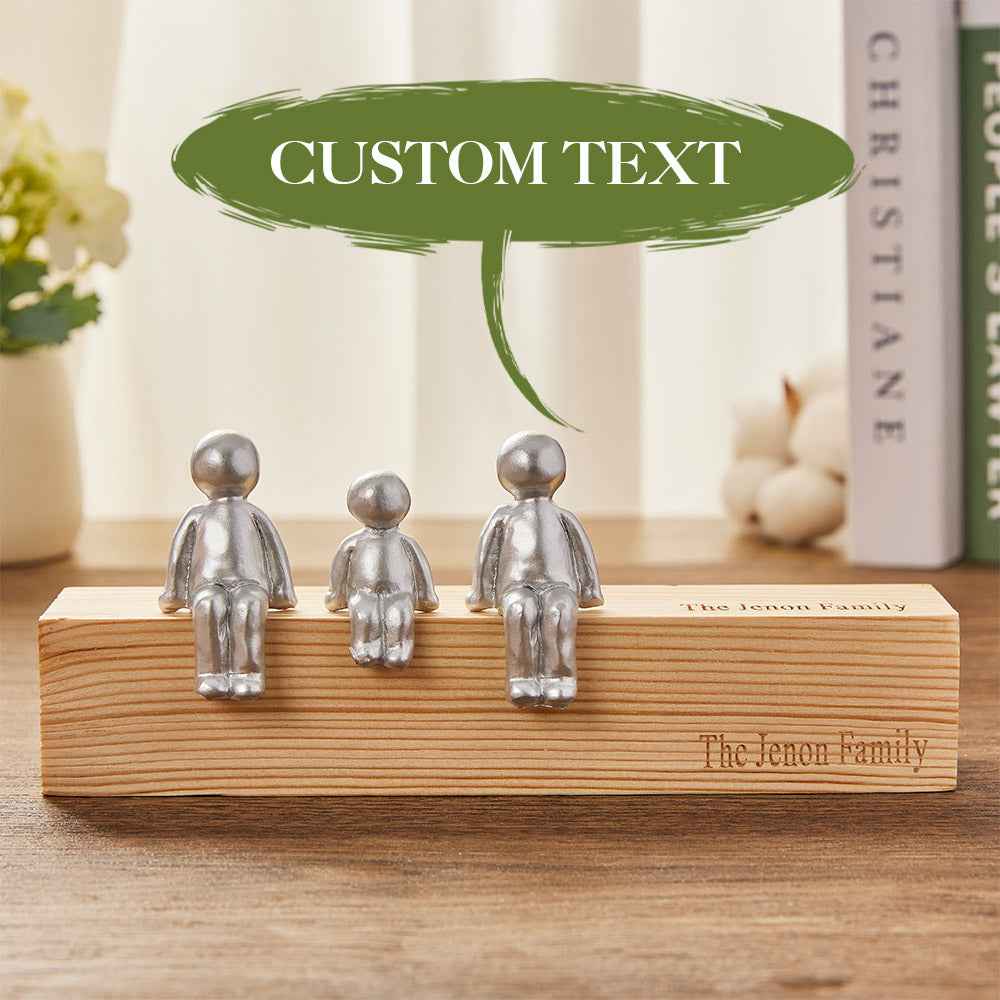 Custom Engraved Family Combination Metal Sculpture Figurines