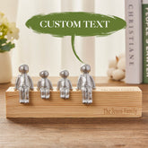 Personalised Engraved Family Sculpture - Custom Figurine with Names