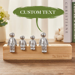 Personalised Engraved Family Sculpture - Custom Figurine with Names