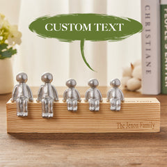 Personalised Engraved Family Sculpture - Custom Figurine with Names