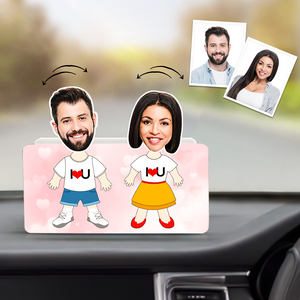 Custom Face Shaking Head Car Dashboard Decorations Personalized Couple Home Decor Ornaments Gift