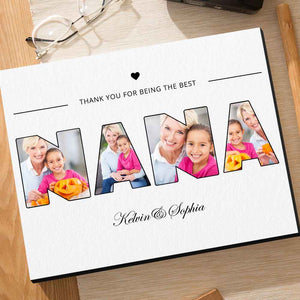Custom Nana Photo Frame Personalised Letter Photo Collage Frame Gift for Grandma