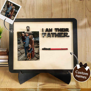 Personalized Lightsaber I Am Their Father Wooden Sign Gift for Dad
