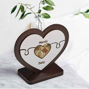 Personalised Name Heart Wooden Puzzle Ornaments Gifts for Mum