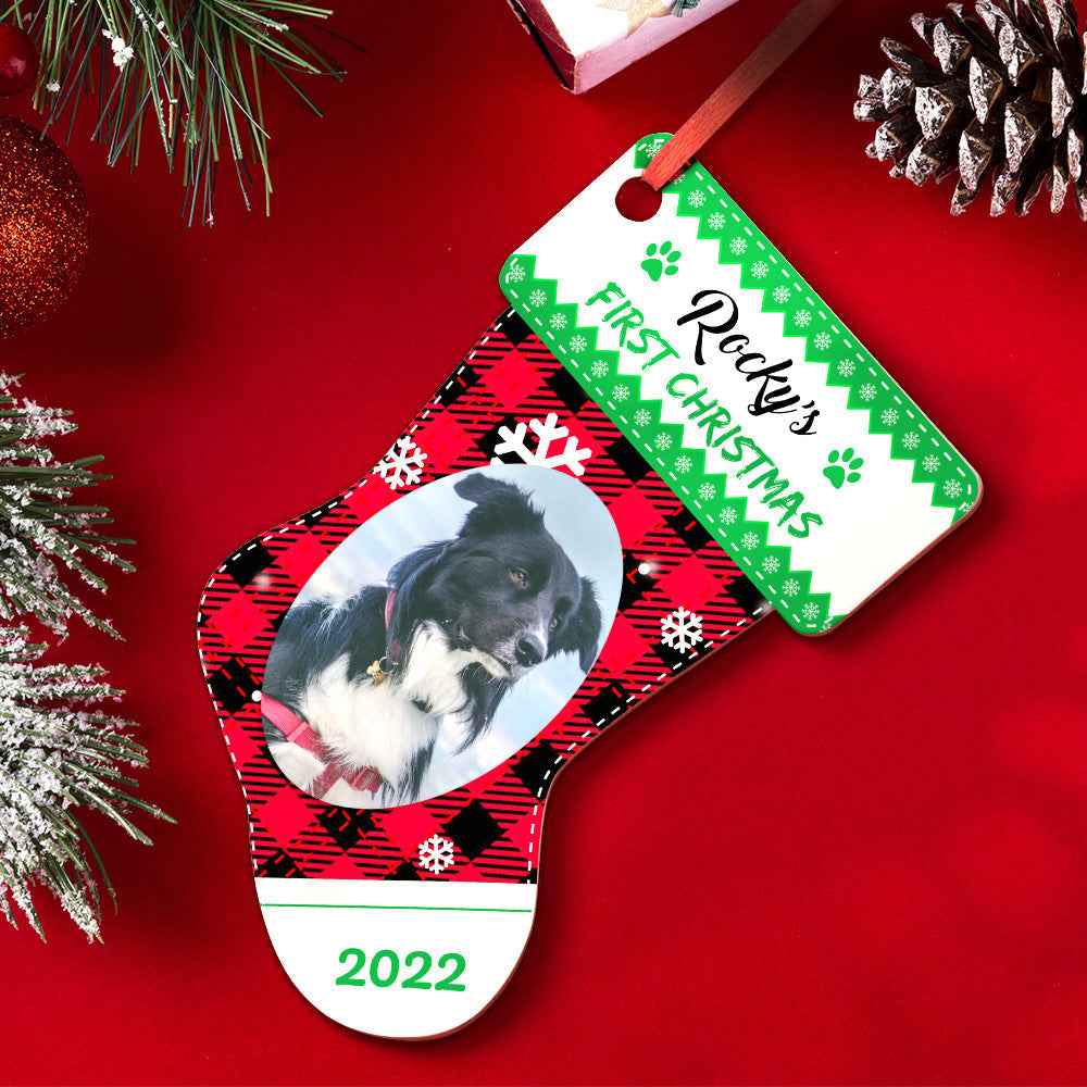 Personalized Christmas Stocking Wooden Ornament Wooden Plaque Christmas Gifts