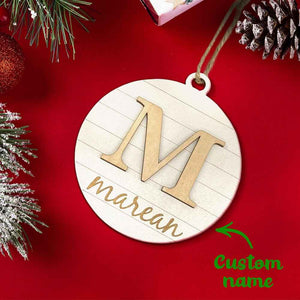Custom Engraved Name Christmas Ornament Personalized Wooden Ornament Christmas Tree Decoration