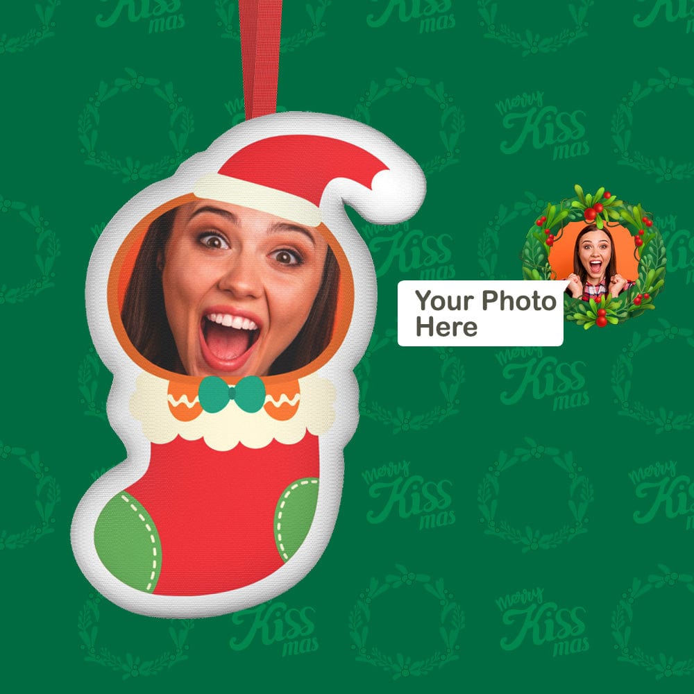 Personalised Christmas Ornament Hanging Doll Set - 3pc Custom Photo Decoration