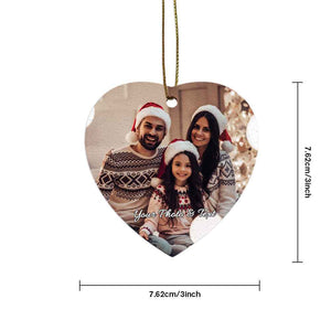 Personalized Photo Christmas Ornaments Gift for Family