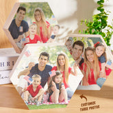 Personalised Hexagon Photo Ornament | Custom Wooden Gallery Wall Gift