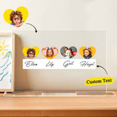 Custom Plaque Acrylic Photo Ornaments Heart-shaped Memorable Gift for Couple