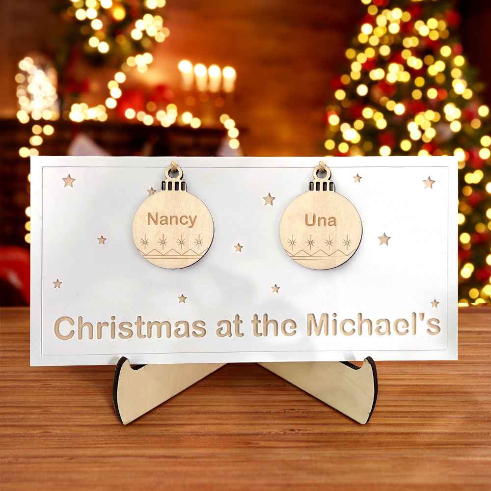 Personalized Christmas Family Sign Gift for Family