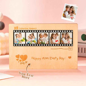 Personalized Photo Film Card Wooden Desktop Decoration Custom Engraved Commemorative Gifts