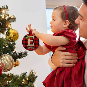 Personalized Christmas Initial Ornaments Custom Name Christmas Wood Ornament Decorations Gifts