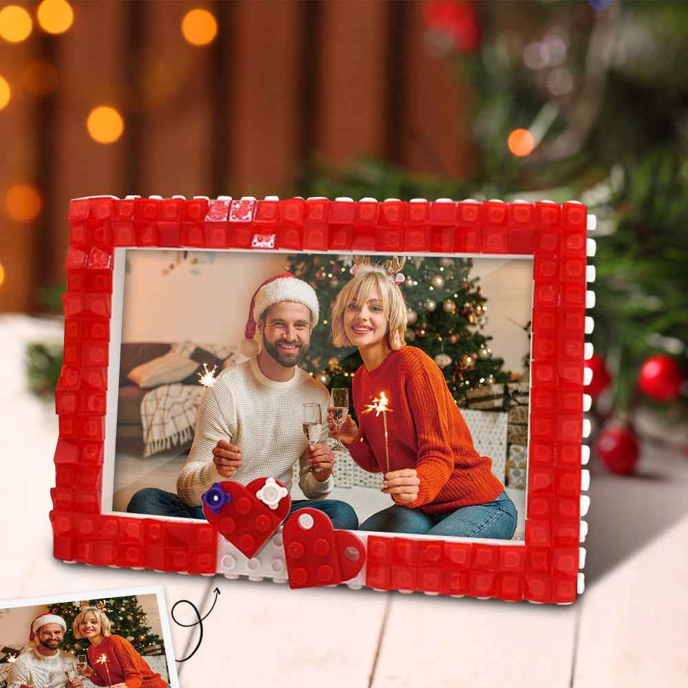 Custom Red Building Blocks Picture Frame DIY Photo Frame