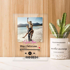 Custom Scannble Keychain/Plaque/Night Light Gifts For Lover Decorated Letter - I Love You