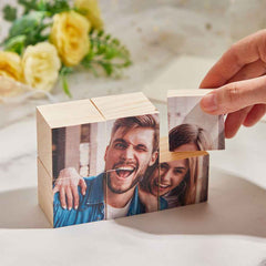 Custom Photo Block Puzzle Personalized Wooden Rectangular Jigsaw Puzzle Block