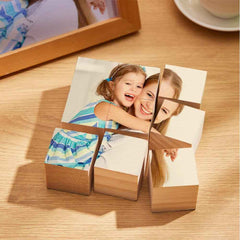 Custom Photo Wooden Block Puzzle Personalized Puzzle Block Decor Gift For Mom