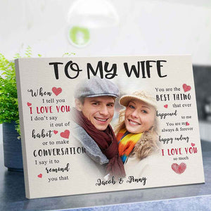 To My Wife Custom Photo Frame Personalised Decor Valentine's Gifts