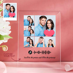 Custom Photo Plaque/Night Light Personalized Music Code Best Gift for Love