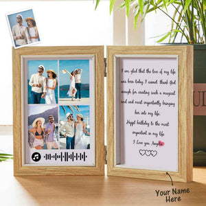 Scannable Custom Photo Frame Custom Engraved Creative Wooden Gifts
