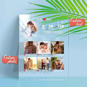 Anniversary Gift Custom Photo Plaque Memorable Moments Acrylic Plaque Gift for Him Her