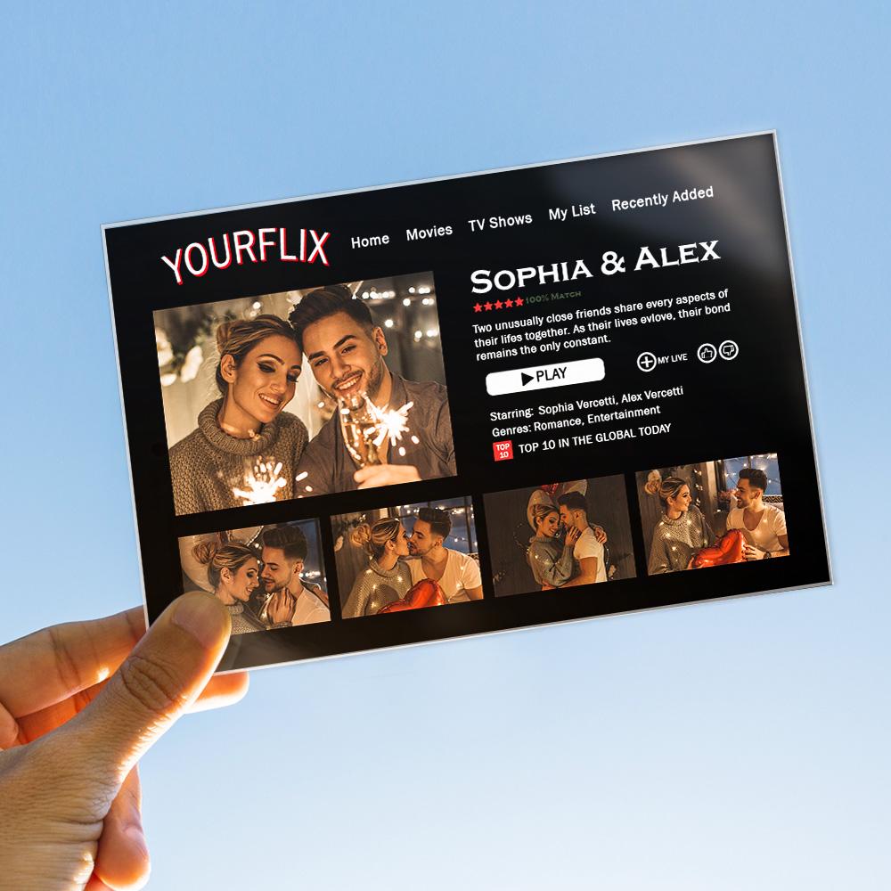 Personalised Movie Poster Plaque - Custom Couple's Gift Acrylic Print