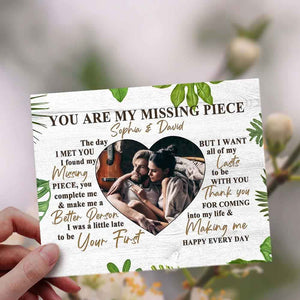 You Are My Missing Piece Custom Photo Plaque Couple Photo Acrylic Plaque Personalized Home Decor for Him
