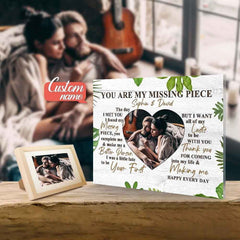 You Are My Missing Piece Custom Photo Plaque Couple Photo Acrylic Plaque Personalized Home Decor for Him