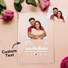 Custom Plaque Memorial Music Plaque Couples Anniversary Gift Love Song Couple Gifts for Him