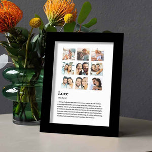 Custom Photo Home Decor Gift The Meaning of Love Photo Frame Anniversary Gift